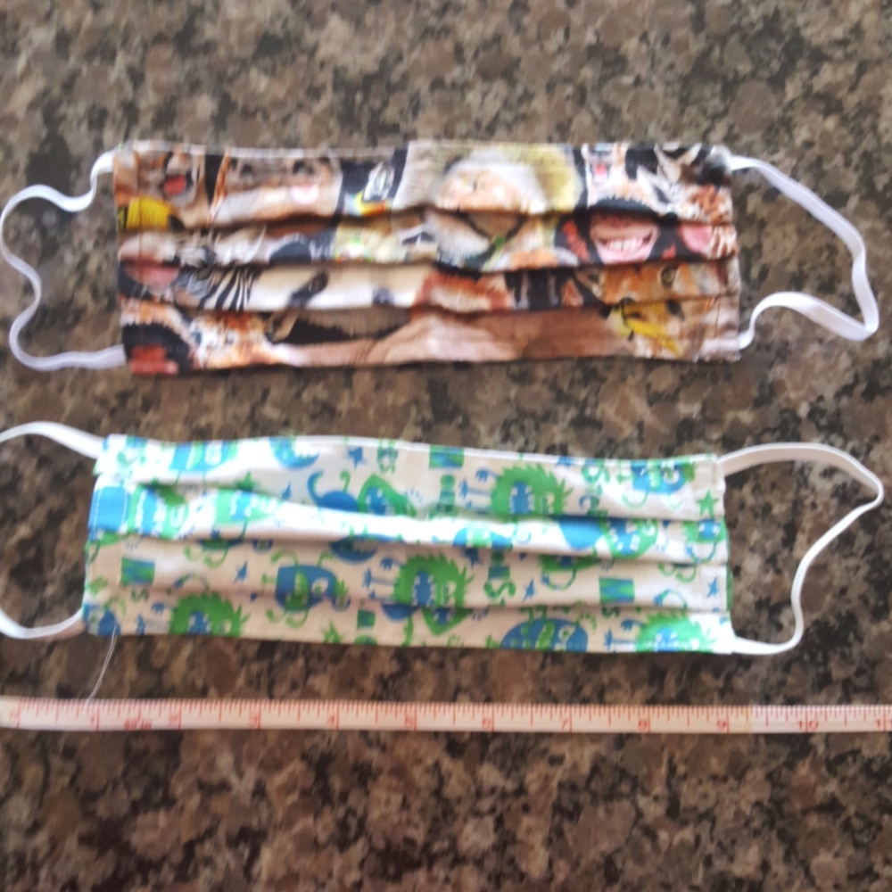 Lot of 2 New handmade cotton teen masks
